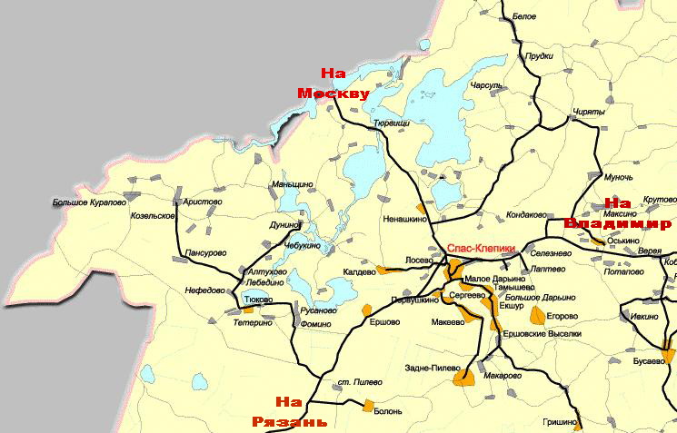Карта Клепиковского района